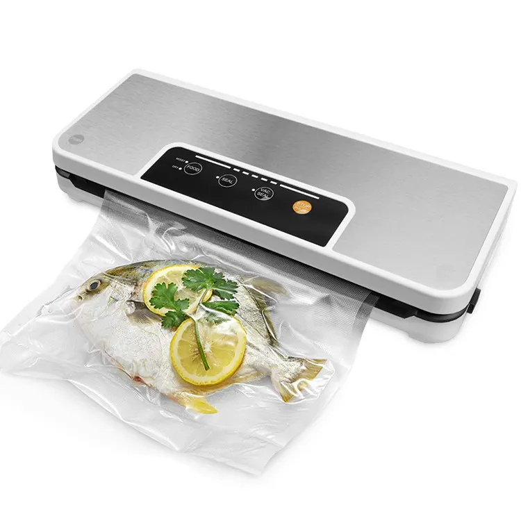 Stainless Steel with Roll Holder Built-in Cutter Pulse Function Dry Moist and Vacuum Bags Household Vacuum Sealer Machine
