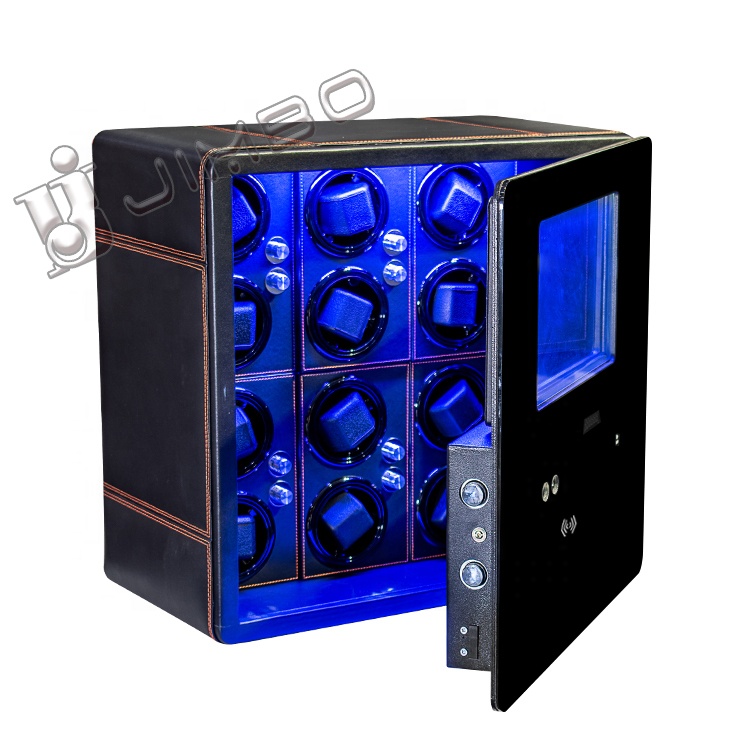 Роскошные часы winder Сейф для возраста 6 ,9,12 автоматические часы мотор с цифровым отпечатков пальцев замок с ключом