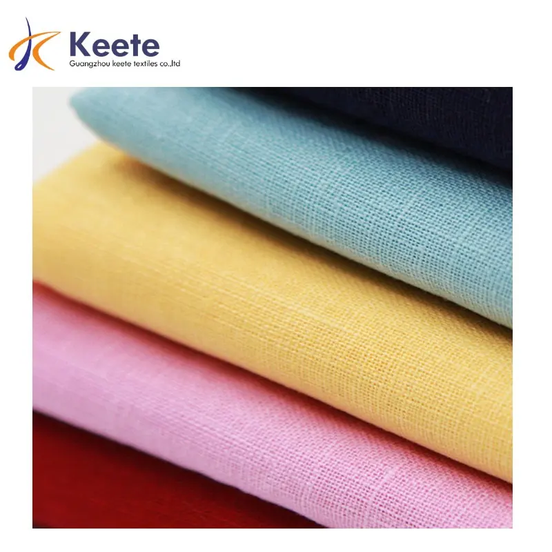 Wholesale 55% linen 45% cotton yarn dyeing medium and thick yarn-dyed fabrics, used for clothing shirt  fabric