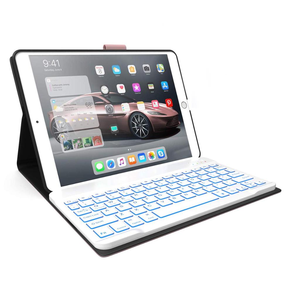 Для iPad Pro 10,2 11 10,5 12,9 Bluetooth беспроводная клавиатура кожаный чехол для iPad Air 6th 7th поколения Чехол