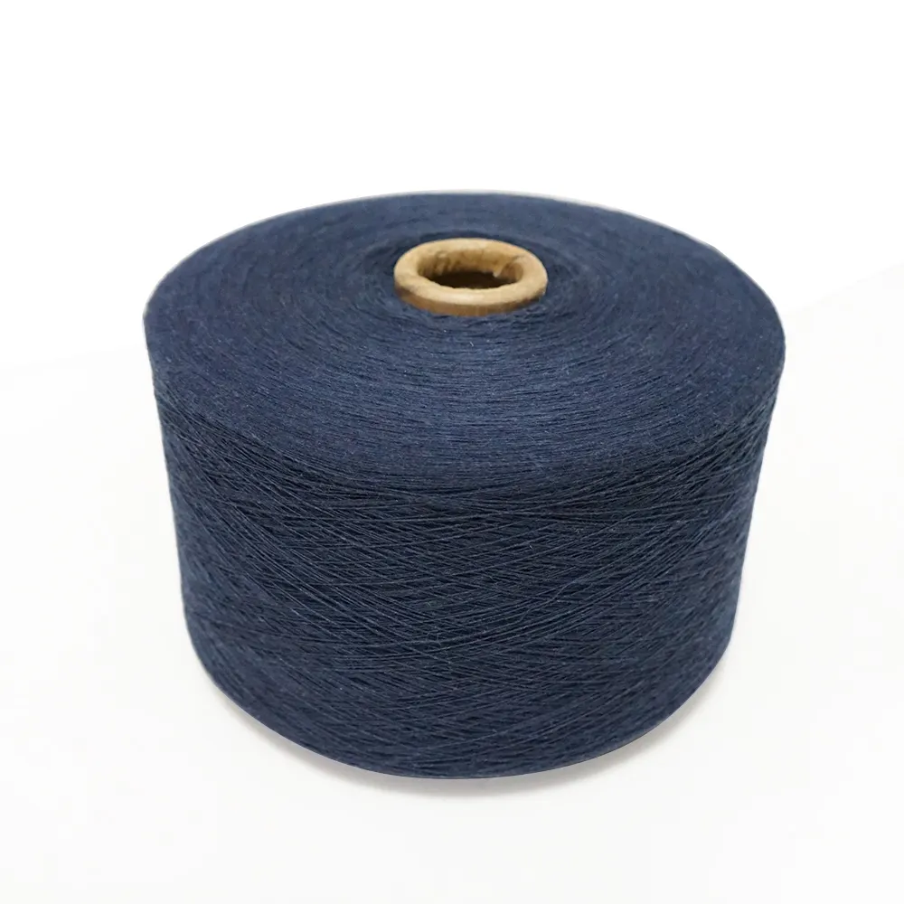 hot selling bulk customized count navy polyester cotton yarn knitting blended yarn