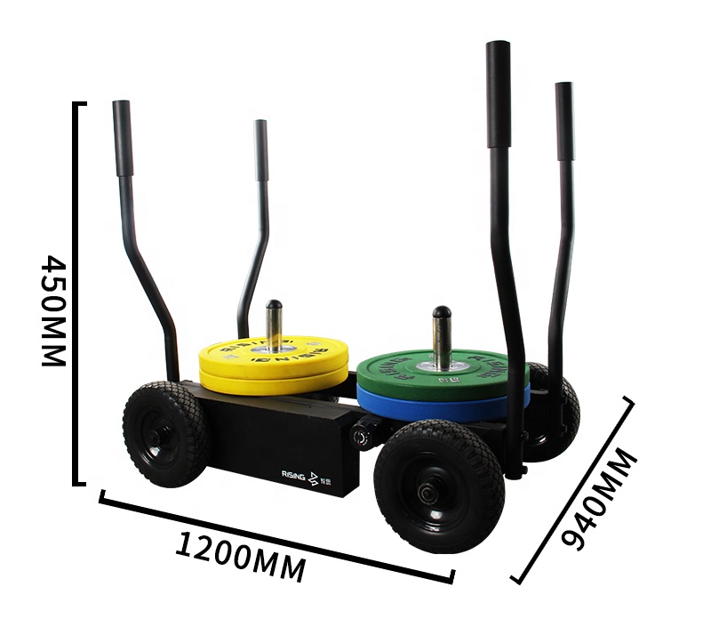Gym Equipment Fitness Pull and Push Power Training Prowler Weight Plate Sled