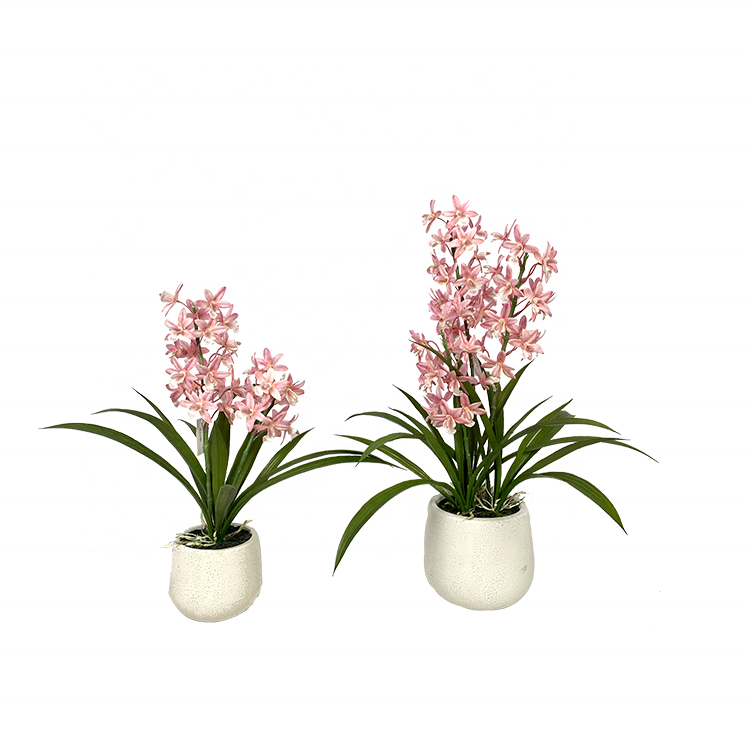 3D натуральная ткань Cymbidium спрей бонсай древесные растения искусственные цветы