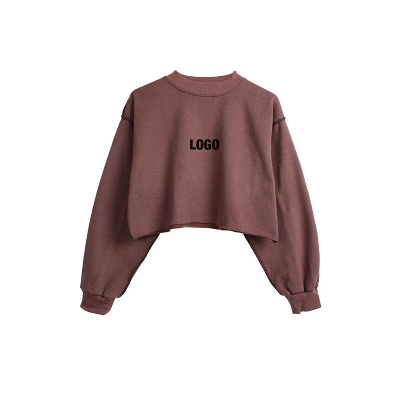 Пользовательские Женские экипажа средства ухода за кожей шеи флис crewneck толстовки Толстовка плед