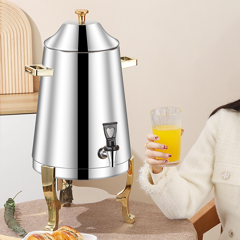 Drop Shipping Juice Dispenser Machine Gold PC Beverage Dispenser 13L Stainless Steel Juice Dispenser