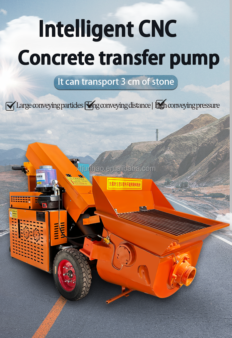 Mini Portable High Pressure Concrete Cement Hydraulic Pumps Electric Mini Concrete Pump Machine With New Engine Motor