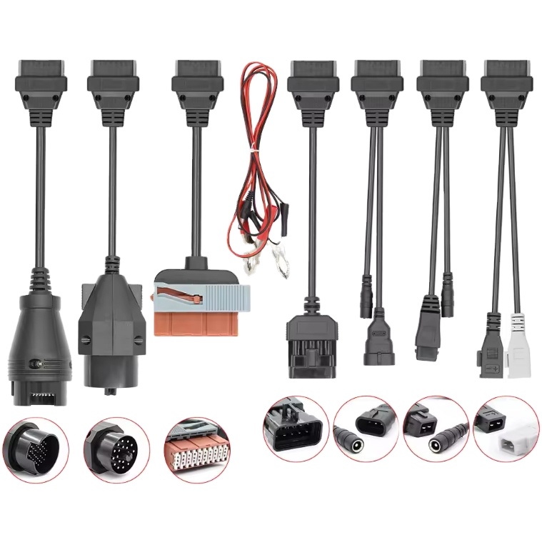 Best Selling Top Quality Full Set Car 8 Cables 8 in 1 obd2 Car Leads Diagnostic OBD II Interface cable for Universal Vehicle Car