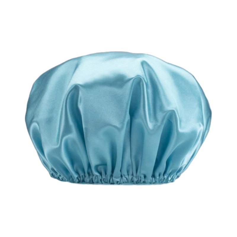 Promotional Hot Sale Waterproof Reusable Double Protection Layers Elastic Shower Caps