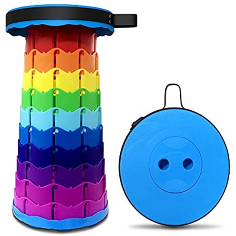 Dropshipping Portable plastic retractable folding stool portable lightweight seat outdoor fishing folding stools