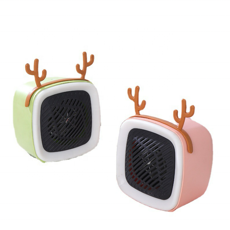 New Winter Desktop Cute Mini Fan Heater Air Fan 300W 220V Portable Electric PTC Ceramic Heater Fan For Office Home Room Table