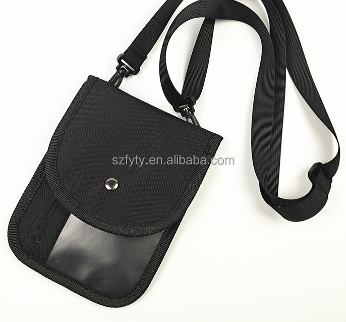Travel Neck Pouch Hidden Passport Holder Wallet RFID Blocking Neck pouch