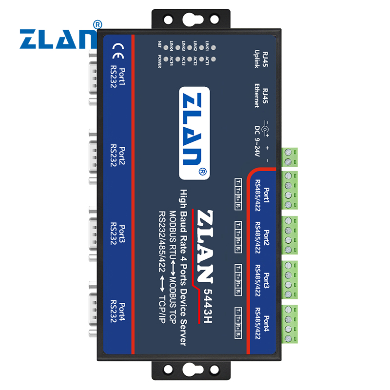 multi ports high baud rate RS232/485/422 to Ethernet serial port converter