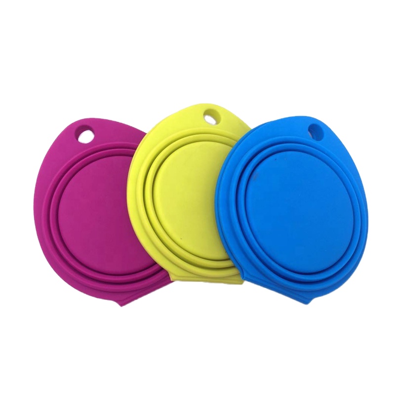 Eco-friendly 2 In 1 Silicone Pet Bowl,Portable Foldable Double Dog Bowl For Food And Water,Collapsible Travel Dog Bowl Folding