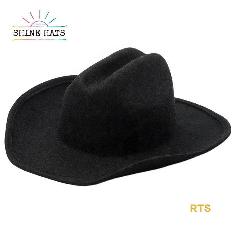 Шляпы shinehat OEM sombrero vaquero fieltro 13 см шерстяные широкие плоские женские 2022 фетровые шляпы оптовая продажа взрослые федоры ковбойские шляпы