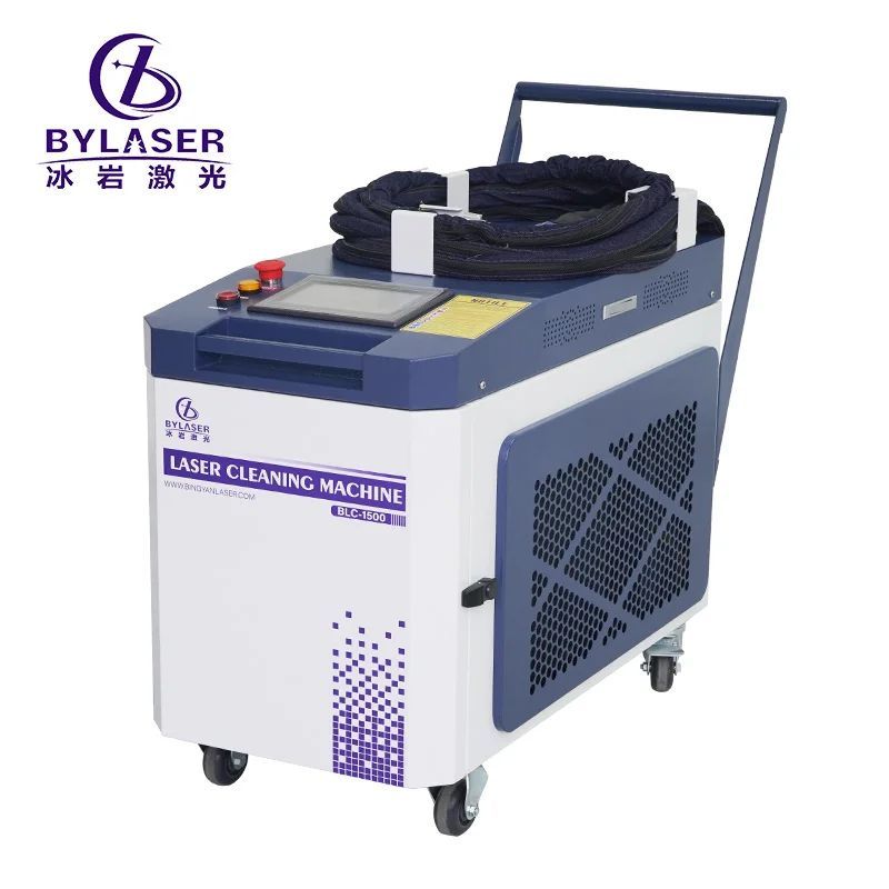 BY laser In Stock 1000W 1500w 2000W High cleanliness and fast cleaning speed Continuous Hand-held Fiber Laser Cleaning Machine
