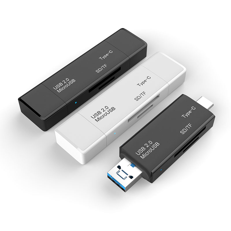 Мульти Смарт SD USB 2,0 Type C кардридер адаптер