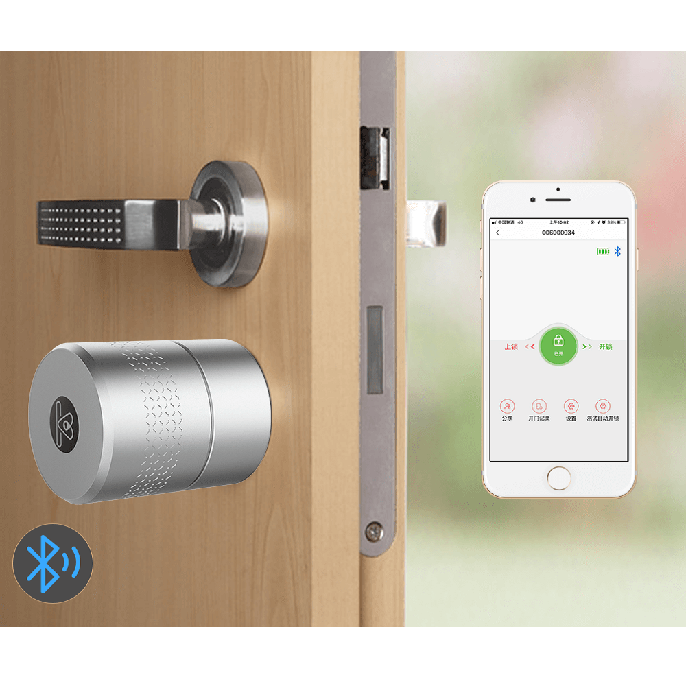Bluetooth-круглый дверной смарт-замок с приложением, Европейский Дверной замок, умный дверной замок