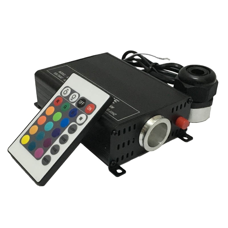 Акция 16 Вт RGB led волокно PMMA) со светящимся пластмассовым наконечником драйвер с 24-кнопочный пульт дистанционного управления AC85-265V