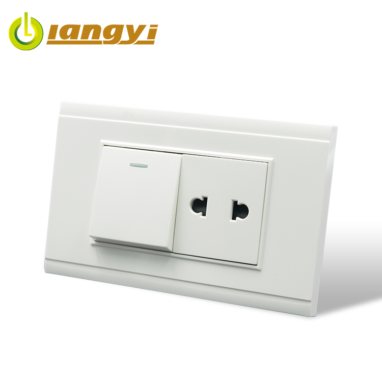 New Product Kitchen Indoor Africa South American Standard Wall 2 Pin Socket With Switch
