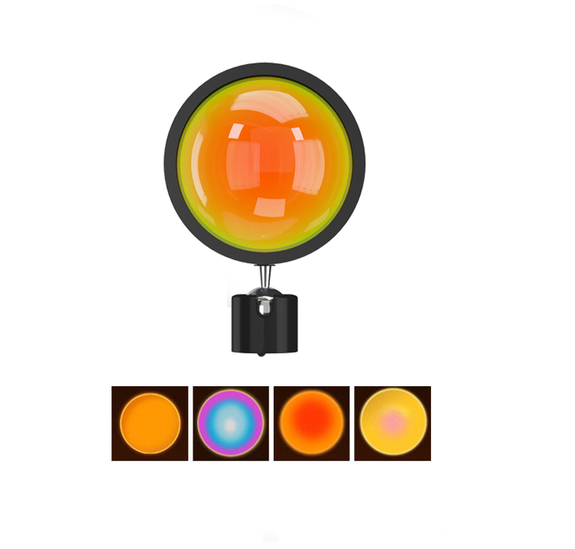 2021 Новое поступление led RK-66 Rainbow sunset лампы проектора атмосферу Мини СВЕТОДИОДНЫЙ торшер, цветная (RGB) окружающей среды Usb закат лампой