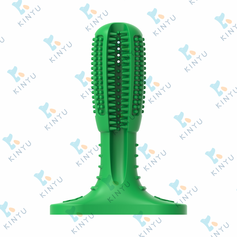 Amazon best selling factory wholesales effective teeth cleaning natural rubber dog toothbrush stick for dental care
