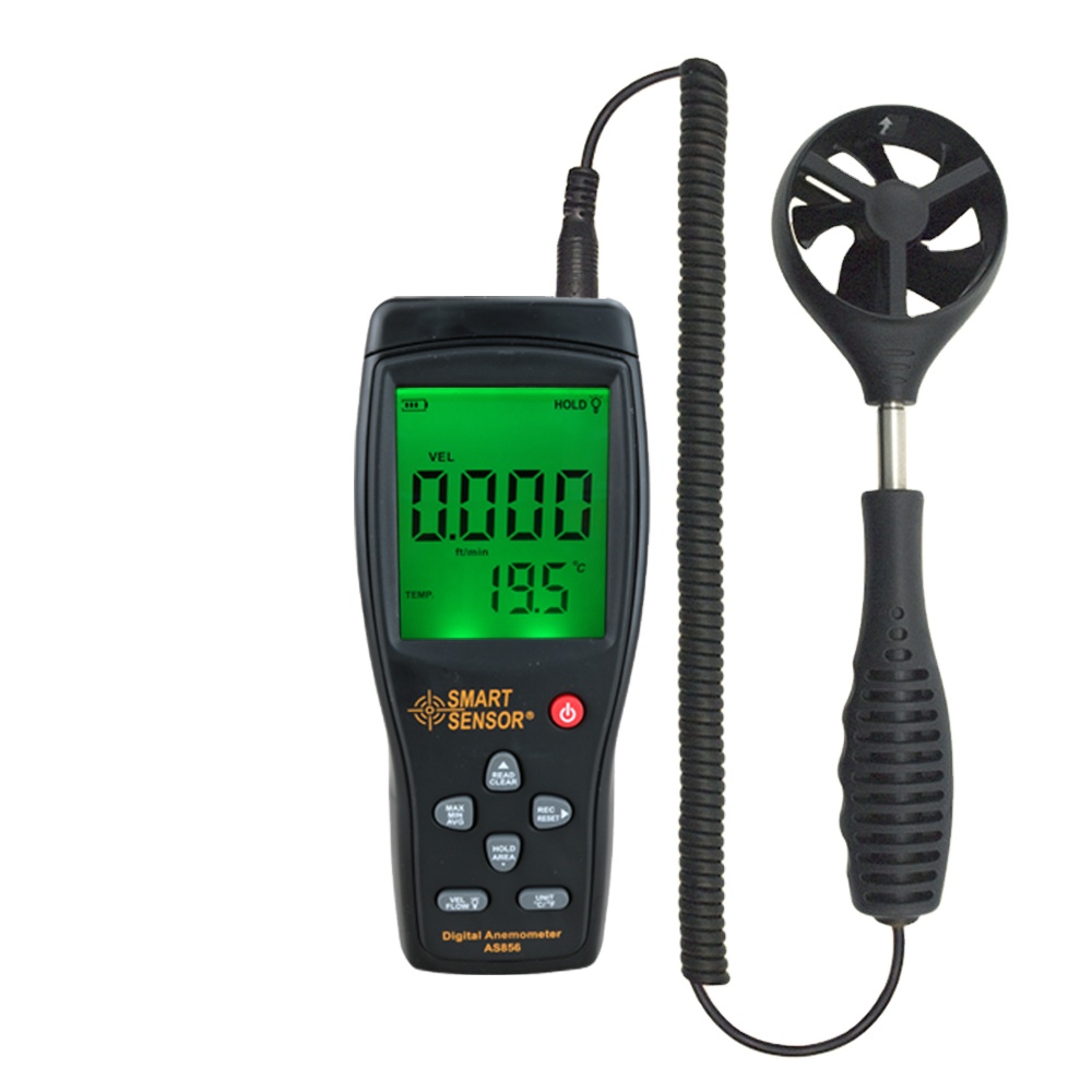 Цифровой анемометр 0,3-45 м/с USB, скорость ветра, скорость воздуха, измерение высокой температуры, расходомер воздуха