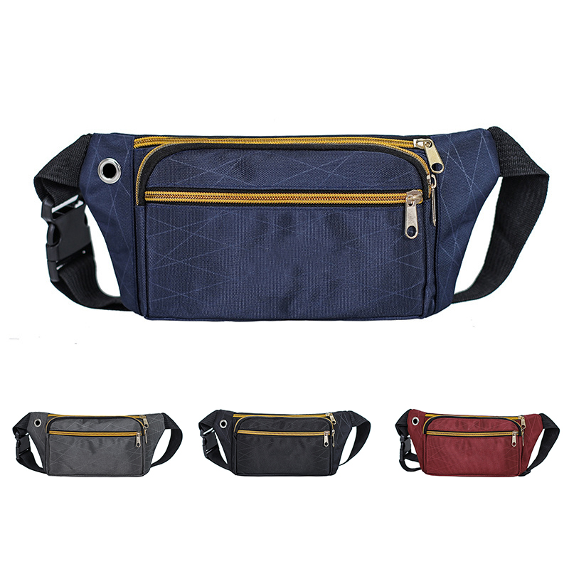 2021stylish multifunctional large capacity waterproof sport running fanny pack waist bags with custom printed logo