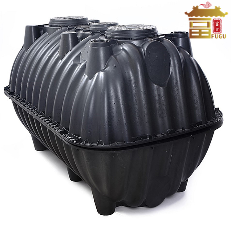 Три камеры HDPE септик и стекловолокна септик 0.5CBM-2.5CBM