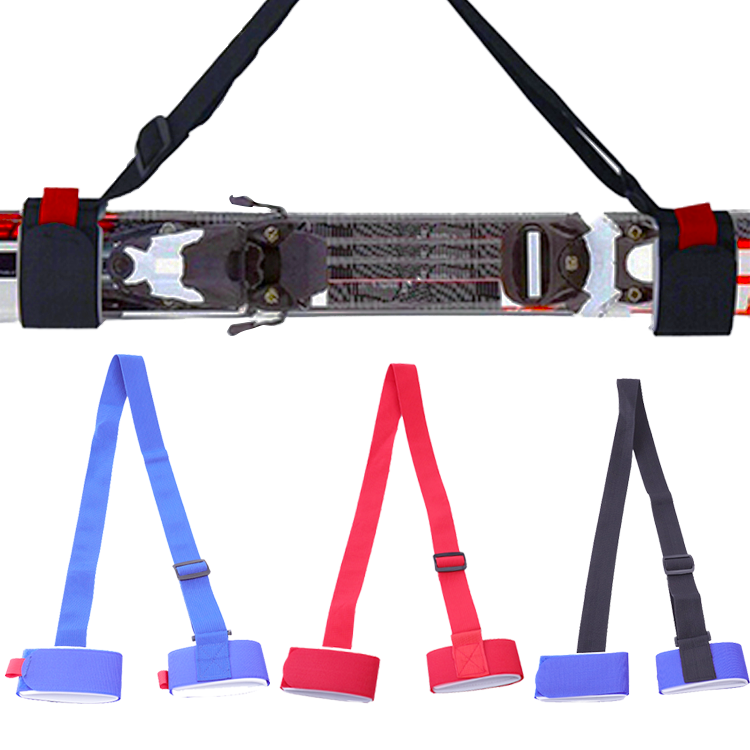 Ski Strap Adjustable Ski Shoulder Carrier Lash Handle Straps Snowboard Shoulder Strap for Easily Carry Skis and Poles
