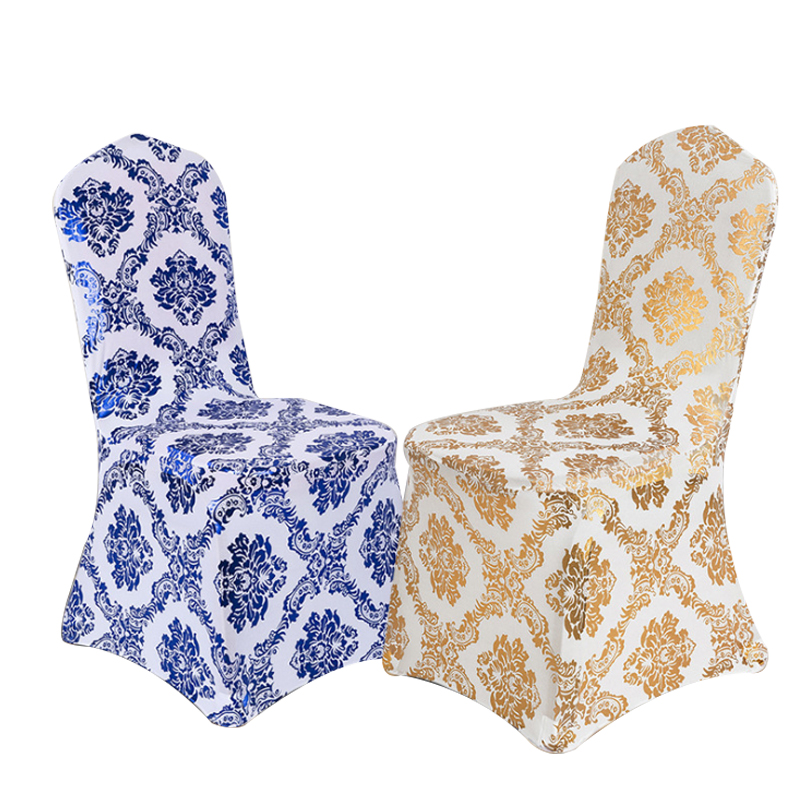 Hot selling party decoration wedding plaid dining wedding chair cover spandex