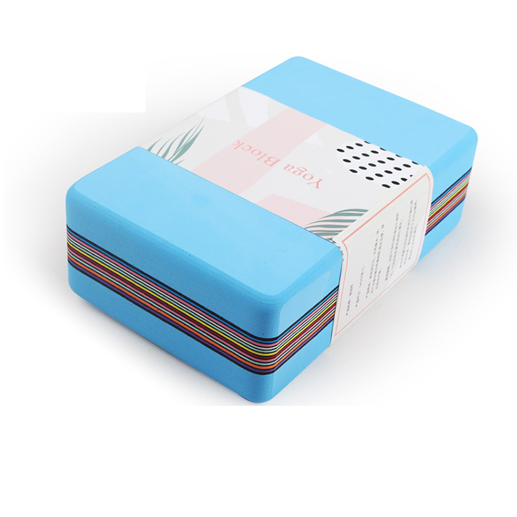 Factory Manufacturers Fitness Exercise TPE Colorful Stripe Yoga Block