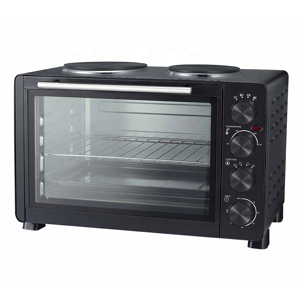 Фабрика плитки 38L 30L 60L 45L плита диапазоны с Электрический духовой шкаф для пиццы выпечки плита горячая пластина столешница барбекю тостер