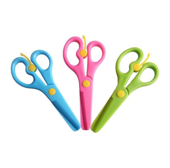 Safety PP Plastic Scissors for Children Baby Scissors Stationery Scissors Paper Craft Cutting Educational Toy