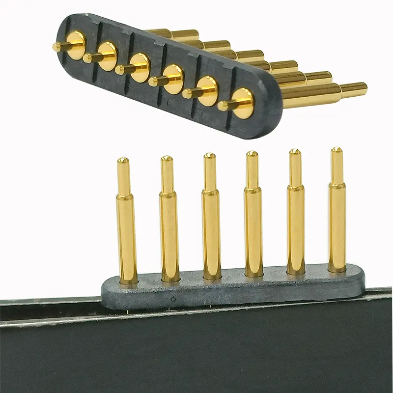 Pitch 3.0mm 6P Pogo pin Spring-Loaded Connector Pogo Pin connector 3P single array Pogo Pin