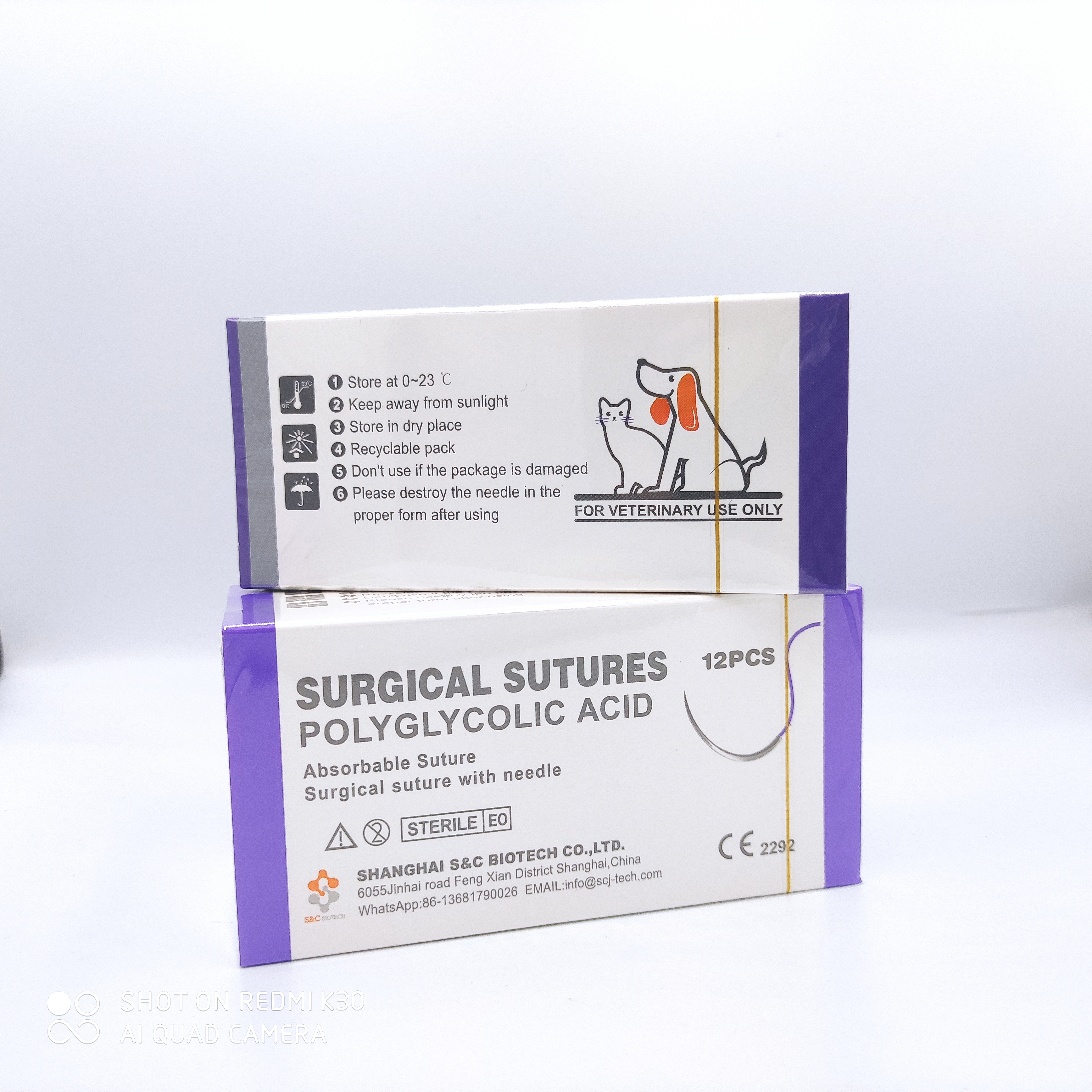 Vet disposable medical Sutures PGA2/0 3/0