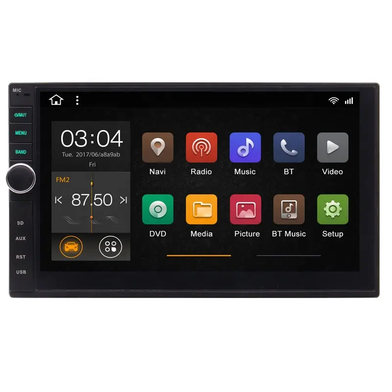 Android 10.0 Car Stereo 7 Inch Double Din Support GPS BT WIFI Mirror Link USB TF With AM FM Radio RDS AUX/R-Camera-In SWC