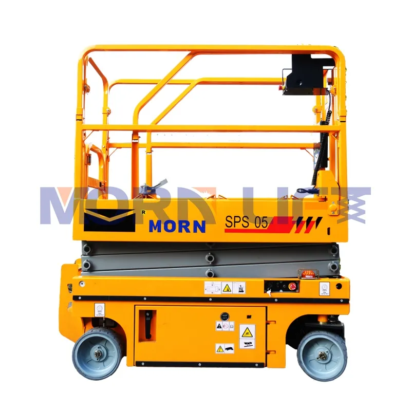 MORN 10m 12m 14m CE ISO movable electric man lift hydraulic mobile aerial scissor lift platform for aerial work