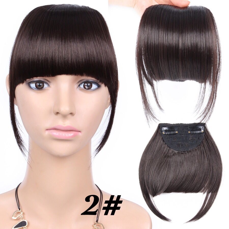 Ladies air bangs sideburns Qi bangs hairpin seamless double sideburns chemical fiber bangs