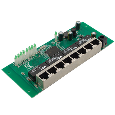 Factory Customized 8 Port 10/100/1000Mbps Ethernet switch PCBA Card Unmanaged Gigabit Switch Board Network Lan Switch PCB Module