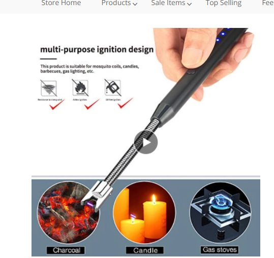 Ветрозащитная светодиодная зажигалка с USB-зарядкой для кухни, барбекю, газовой плиты, плазменная дуга, беспламенная свеча, необычная Зажигалка для улицы