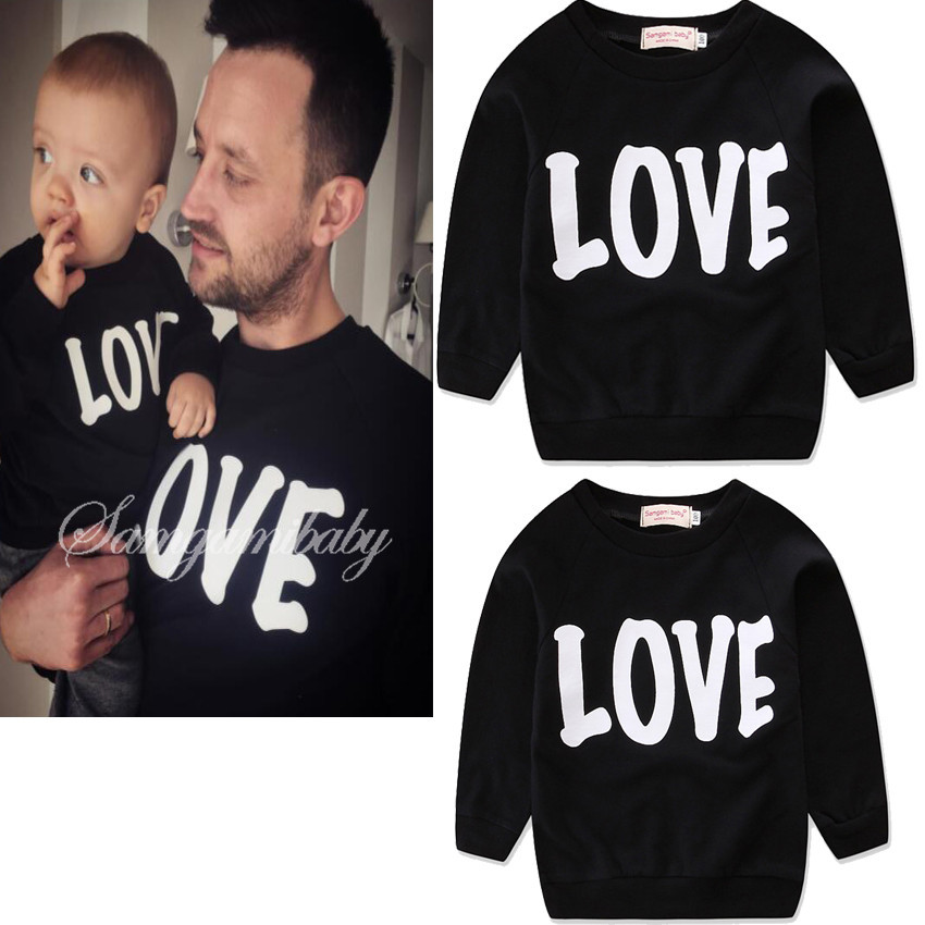 2021 Wholesale Cotton Family Parent-Children Long-Sleeved Tshirt Baby Kids Family Matching Clothing