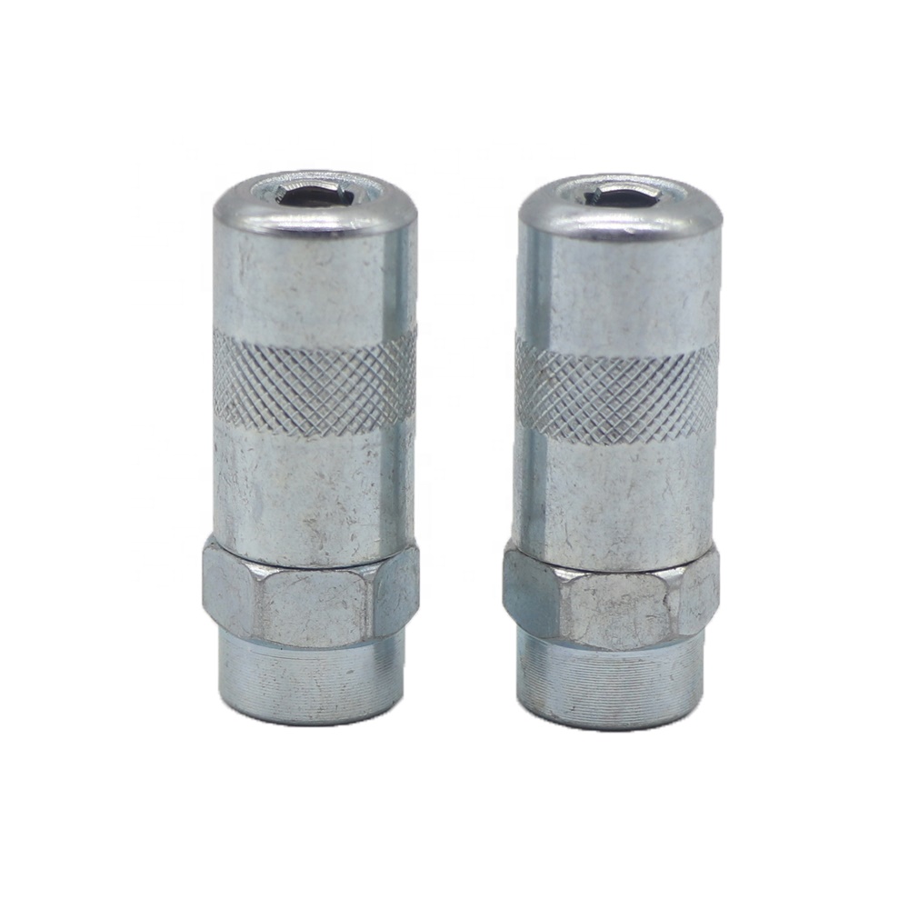 SYD-943 хромированный 1/8 NPT с 4 Челюсти Бесшнуровое для смазочных шприцов ниппель