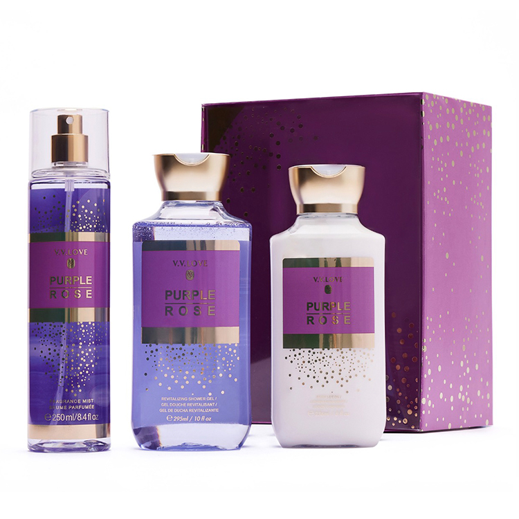 VL9062-1 VV Love 3pcs 236ML body lotion 295 ML wash 250ML bodyworks mist perfume bath gift set for women