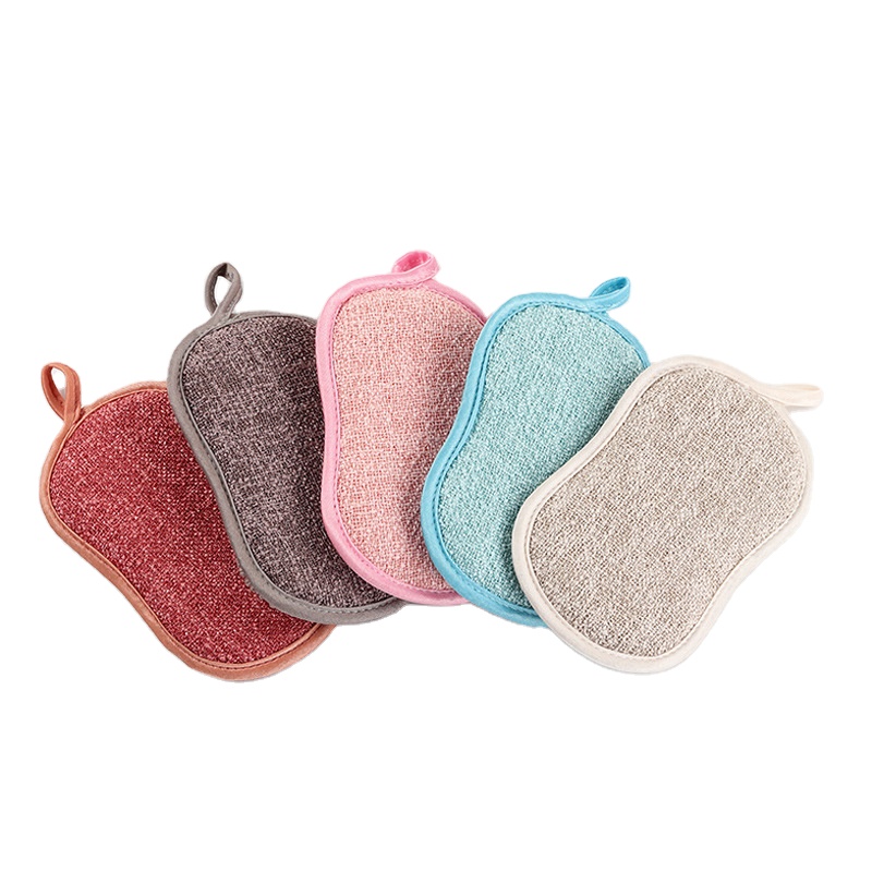 Wholesale Eco Material Scouring Pad Dish Kitchen Cleaning Microfiber Scrub Sponge