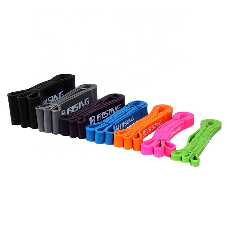 Exercise strength resistance latex loop bands set