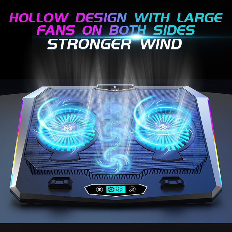 Подставка для охлаждающей подставки с RGB 3 охлаждающий вентилятор для охлаждения ноутбука