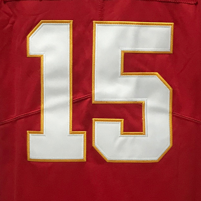 Футболки Mens Kansas 15 Patrick Mahomes 9 JuJu Smith-Schuster 87 Kelce 10 Pacheco Прошитые VP Limited USA футбольные майки-красные