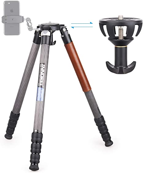 Carbon Fiber Tripod-L Professional Heavy Duty Camera Stand with 75mm Bowl Adapter Tube Leg 34mm,Max Load 77.2 lbs/35kg,
