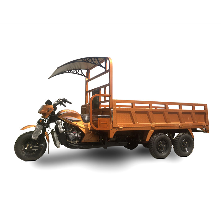 Двойная задняя ось 300cc 3 тонны погрузчик бензин грузовой трицикл
