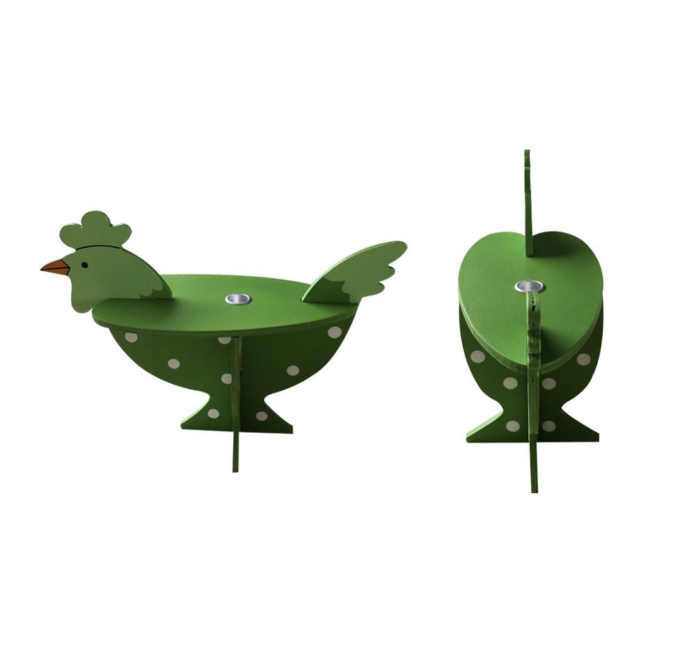Easter Wooden hen candle holder decoration easter wooden candlestick holder gifts for home decoration
